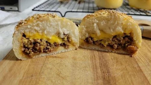 Siopao - Bacon Cheeseburger